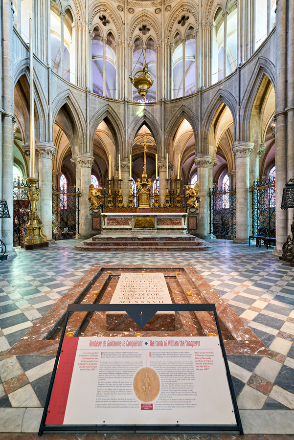 Tomb of william the conqueror in abbey of saint etienne in caen  Print
