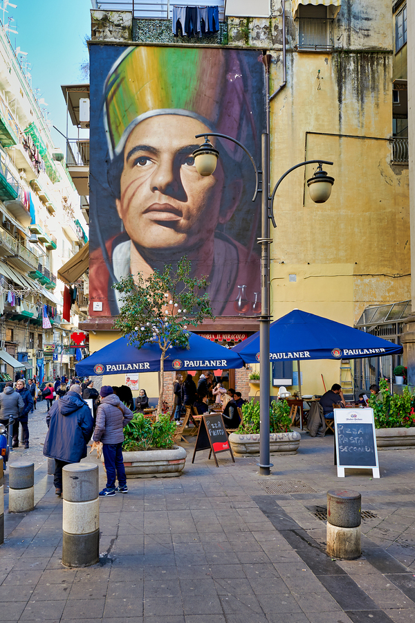 Mural of san gennaro by jorit in forcella naples  Print