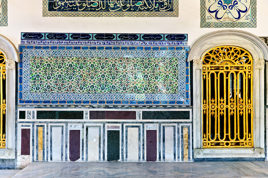 Exploring the ornate wall design in Topkapi Palace Istanbul  Print