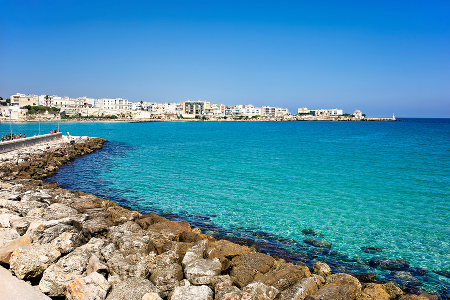 Apulia Puglia Salento. Italy. Otranto. The beach  Print