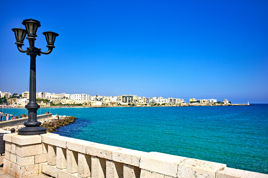 Apulia Puglia Salento. Italy. Otranto. The sea shore  Print