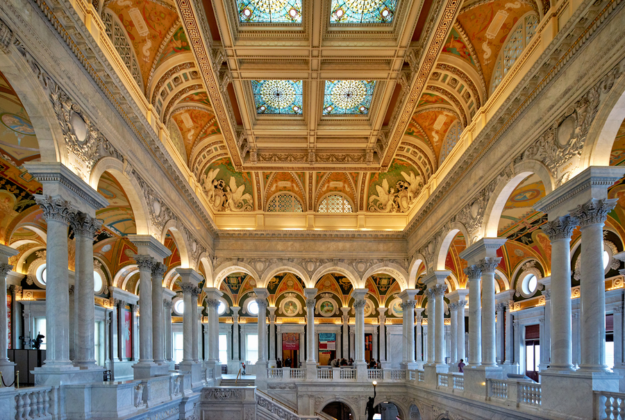 Inside the Library of Congress. Washington D.C.  Print