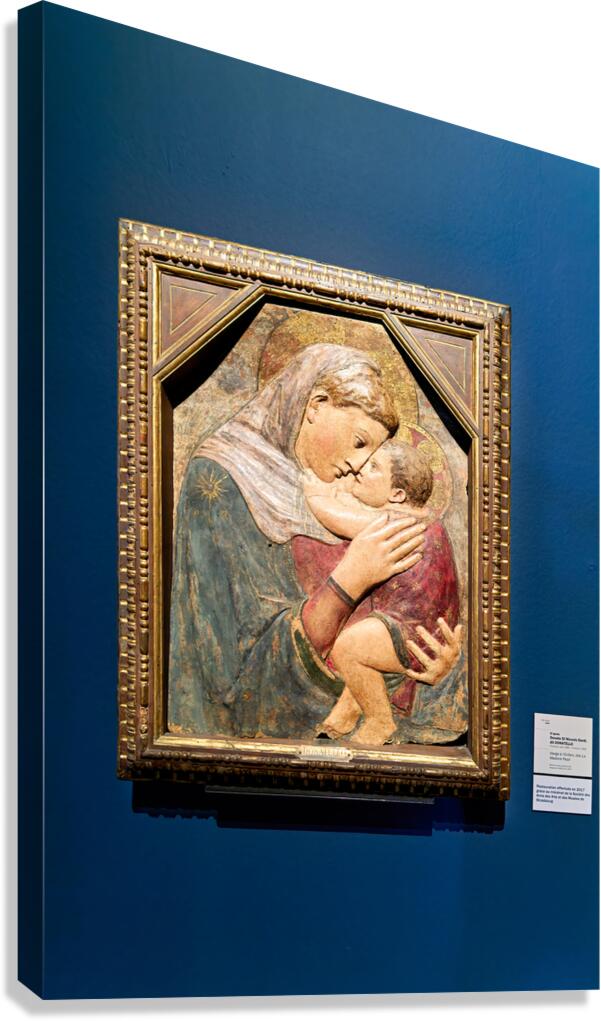 Strasbourg Alsace France. Fine Arts Museum at Palais Rohan. Donatello. Madonna and Child Canvas Print