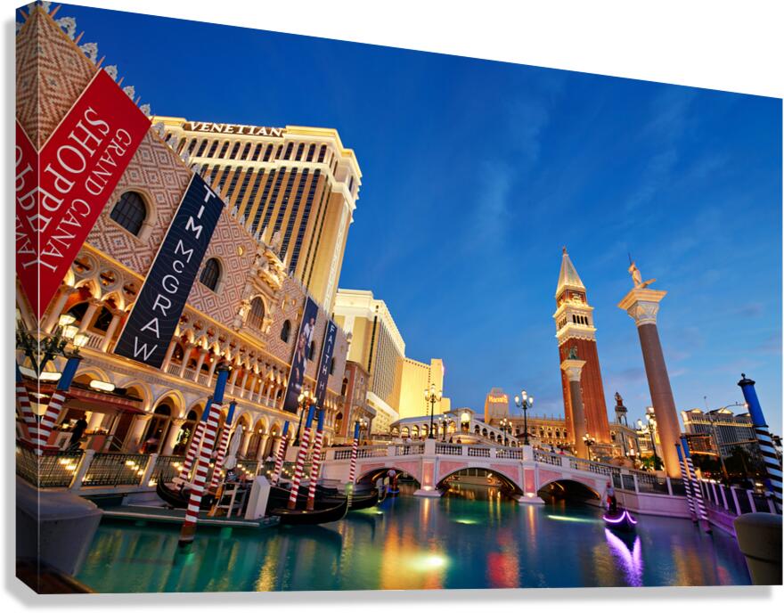 Venetian Hotel at Sunset. Las Vegas Nevada USA Canvas Print