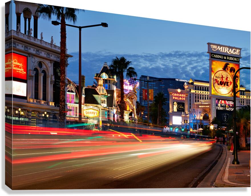The Strip by Night. Las Vegas Nevada USA Canvas Print