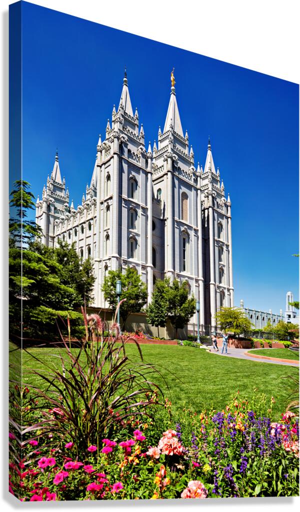 Salt lake Mormon Temple. Salt Lake City Utah USA Canvas Print