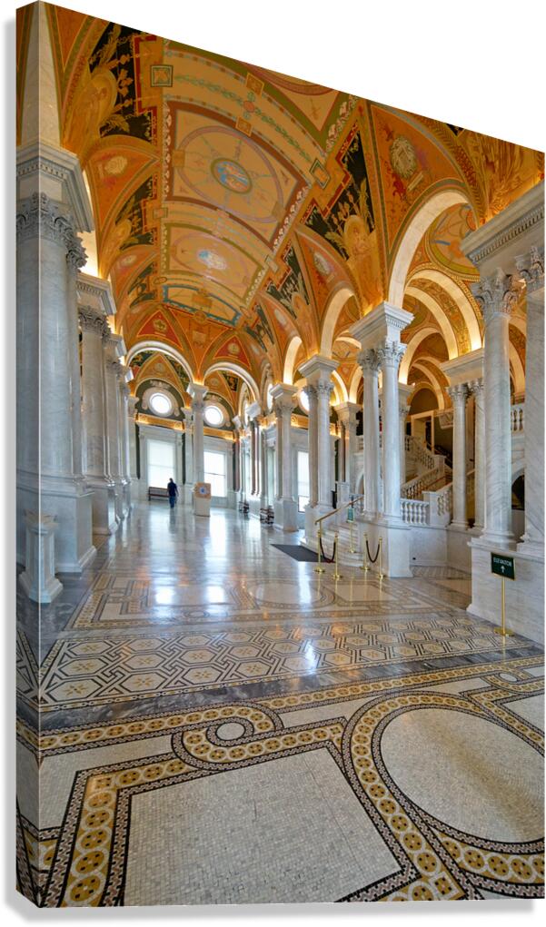 Inside the Library of Congress. Washington D.C. Canvas Print
