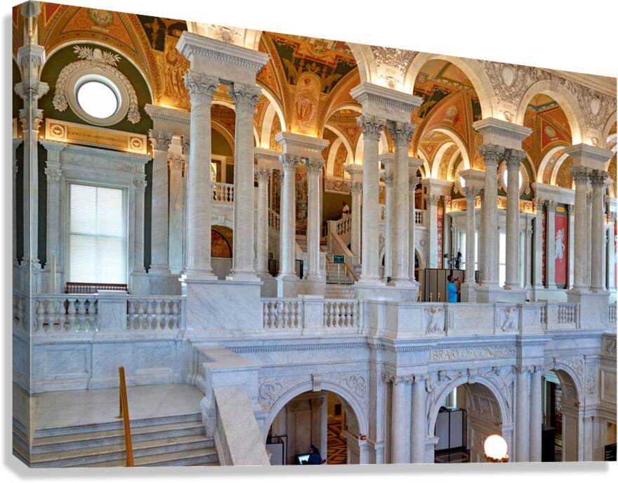 Inside the Library of Congress. Washington D.C. Canvas Print