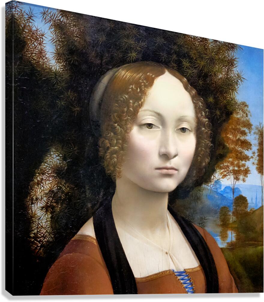 Leonardo da Vinci - Ginevra de Benci -147478 Canvas Print
