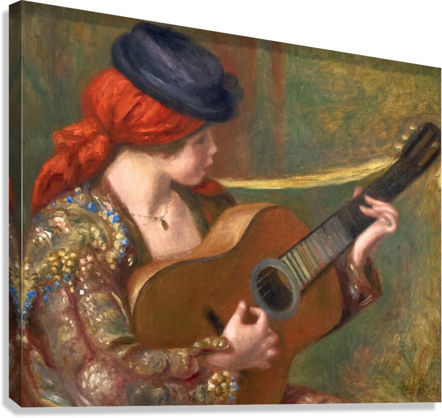 Auguste Renoir - Young Spanish Woman with a Guitar - 1898 Canvas Print