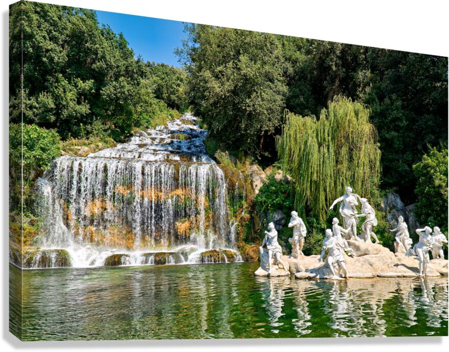 Caserta Campania Italy. The Royal Palace. The fountain of Diana and Actaeon Canvas Print
