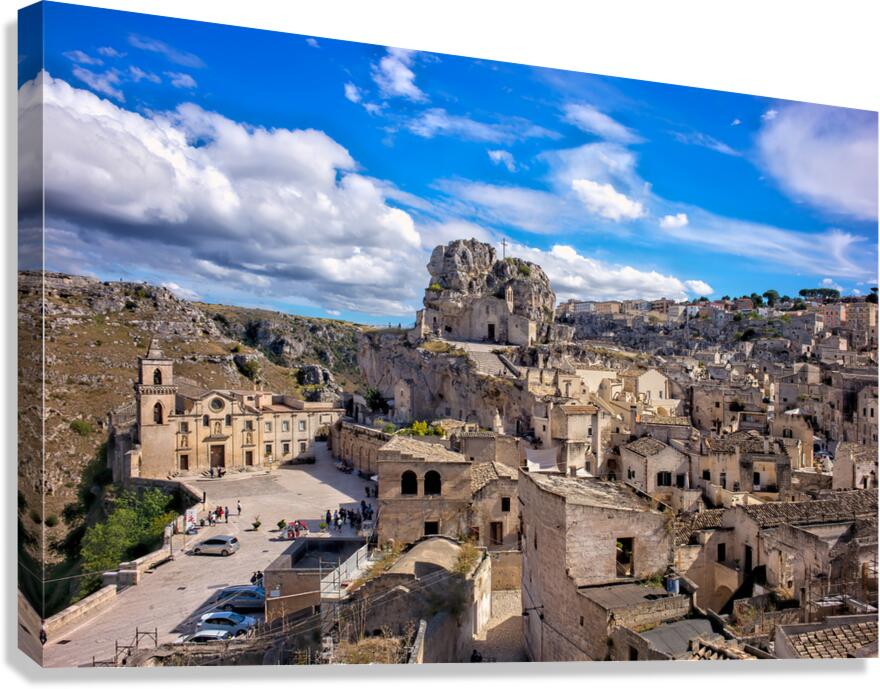 Matera Basilicata Italy. Saint Peter Caveoso Church Canvas Print