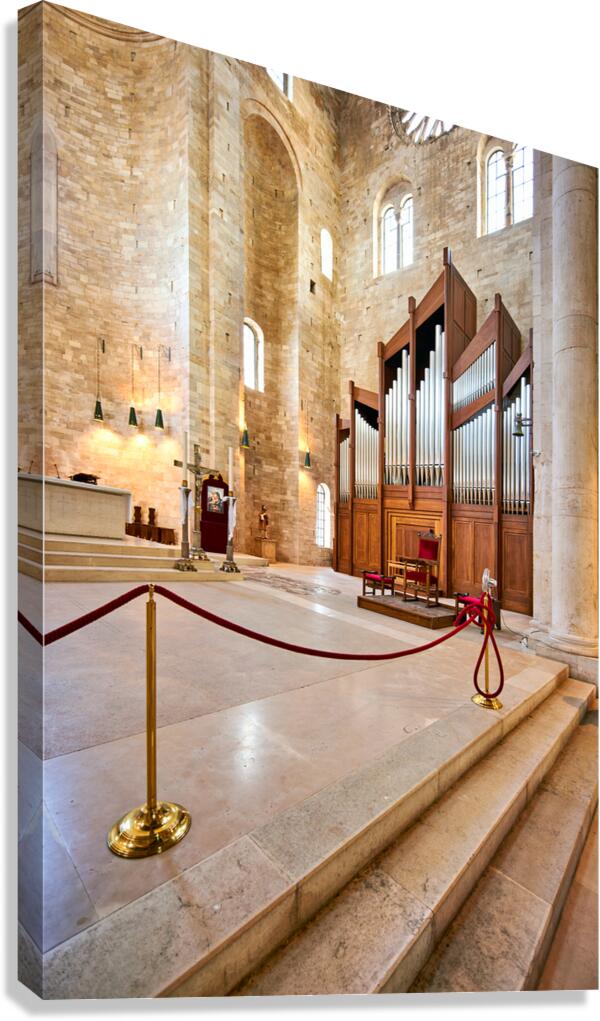 Apulia Puglia Italy. Trani. Basilica Cattedrale Beata Maria Vergine Assunta dedicated to Saint Nicholas Canvas Print