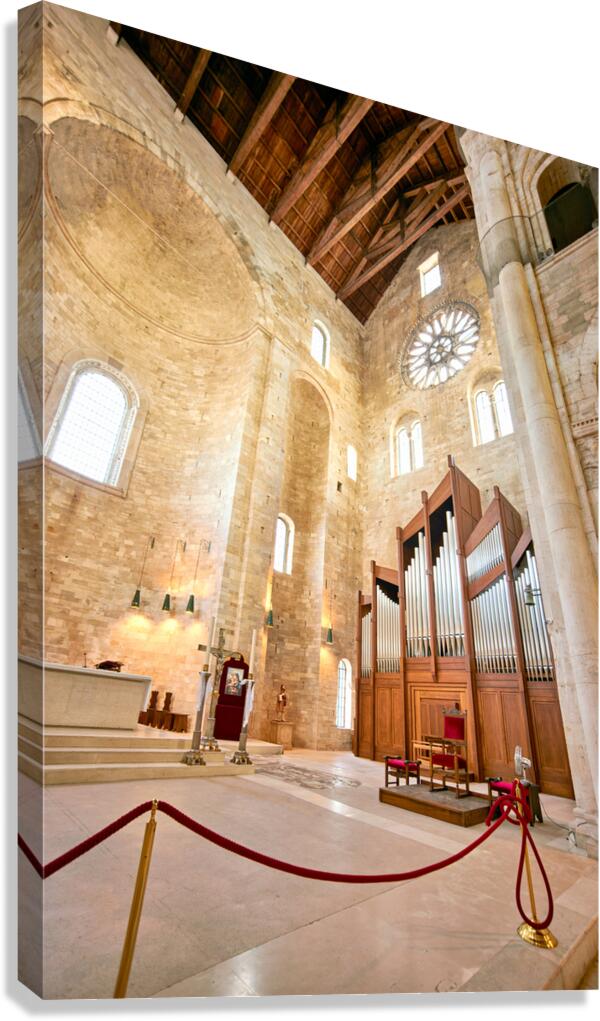 Apulia Puglia Italy. Trani. Basilica Cattedrale Beata Maria Vergine Assunta dedicated to Saint Nicholas Canvas Print