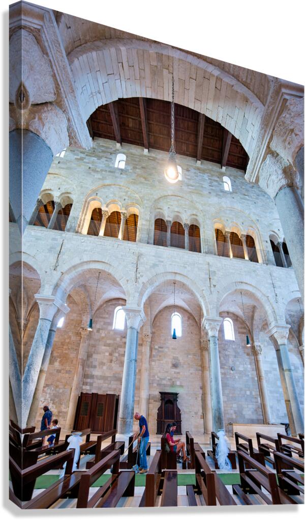 Apulia Puglia Italy. Trani. Basilica Cattedrale Beata Maria Vergine Assunta dedicated to Saint Nicholas Canvas Print