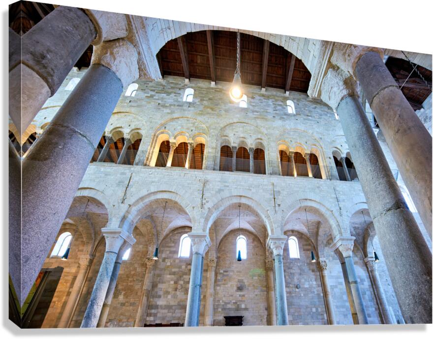 Apulia Puglia Italy. Trani. Basilica Cattedrale Beata Maria Vergine Assunta dedicated to Saint Nicholas Canvas Print