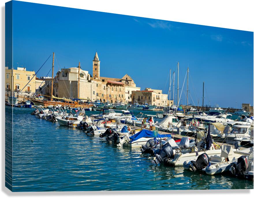 Apulia Puglia Italy. Trani. The seaport Canvas Print