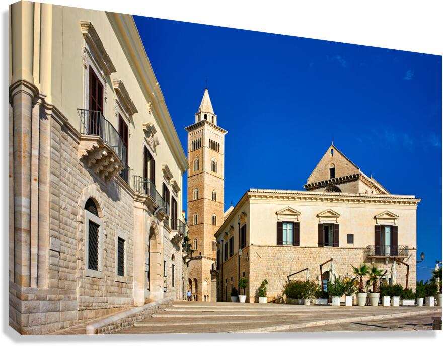 Apulia Puglia Italy. Trani. Basilica Cattedrale Beata Maria Vergine Assunta dedicated to Saint Nicholas Canvas Print