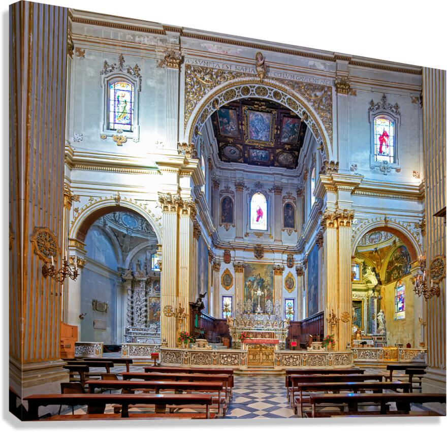 Apulia Puglia Salento Italy. Lecce. Cathedral Maria Santissima Assunta and Saint Orontius Canvas Print