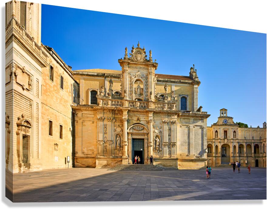 Apulia Puglia Salento Italy. Lecce. Cathedral Maria Santissima Assunta and Saint Orontius Canvas Print