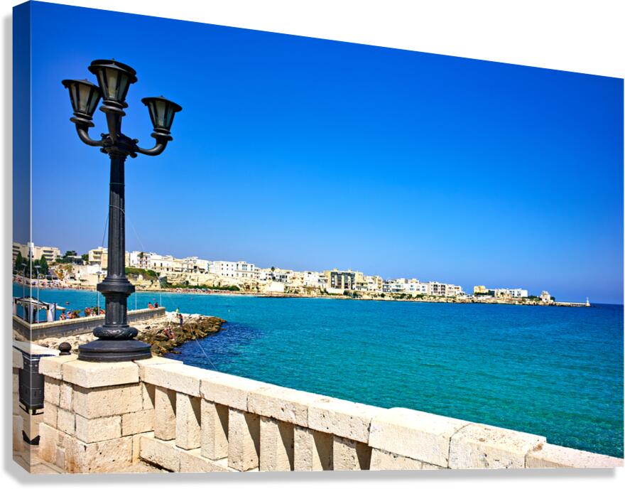 Apulia Puglia Salento. Italy. Otranto. The sea shore Canvas Print