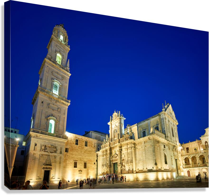 Apulia Puglia Salento Italy. Lecce. Cathedral Maria Santissima Assunta and Saint Orontius Canvas Print