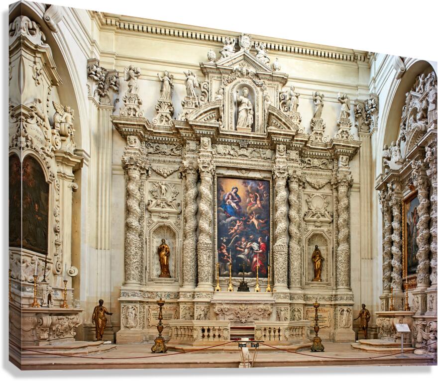 Apulia Puglia Salento Italy. Lecce. Santa Irene church Canvas Print