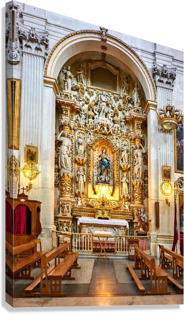 Apulia Puglia Salento Italy. Lecce. Santa Chiara church Canvas Print