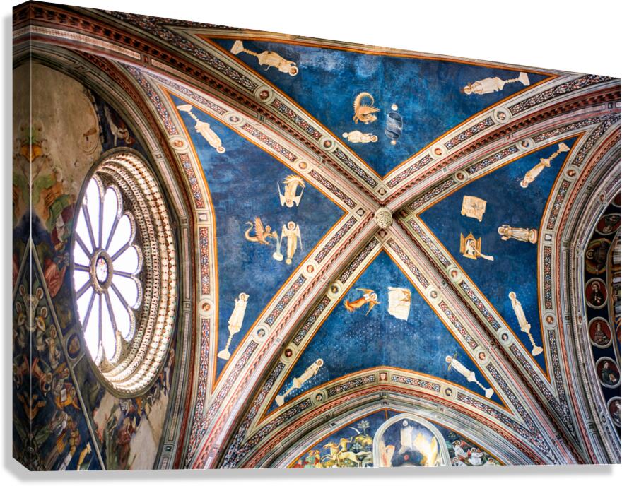 Salento. Apulia Puglia Italy. Galatina. Santa Caterina dAlessandria church. Frescoes by Francesco dArezzo Canvas Print