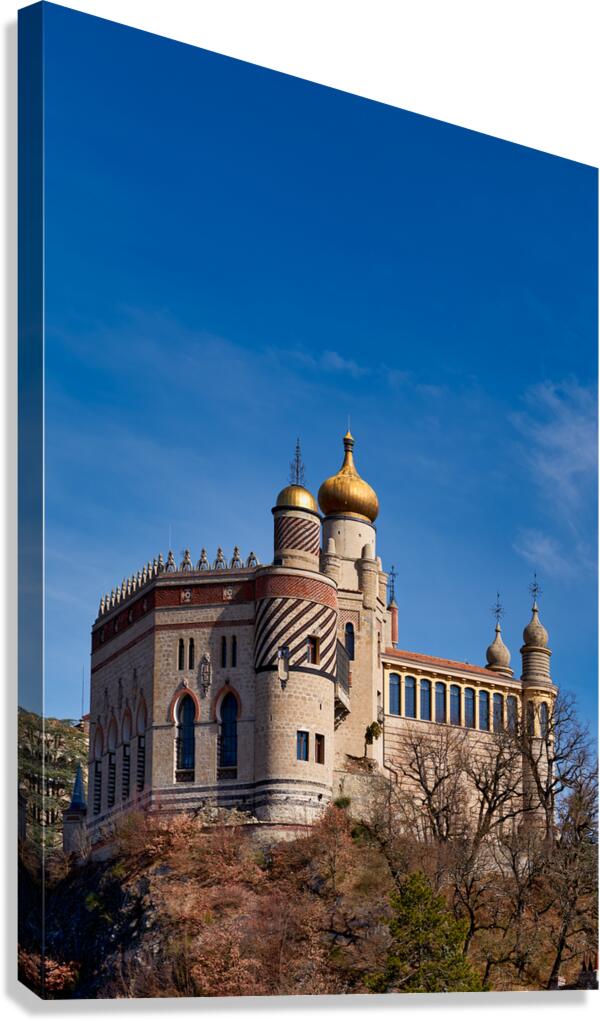 Bologna Italy. Rocchetta Mattei is a fortress located in the northern Apennines Canvas Print