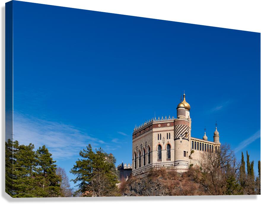 Bologna Italy. Rocchetta Mattei is a fortress located in the northern Apennines Canvas Print