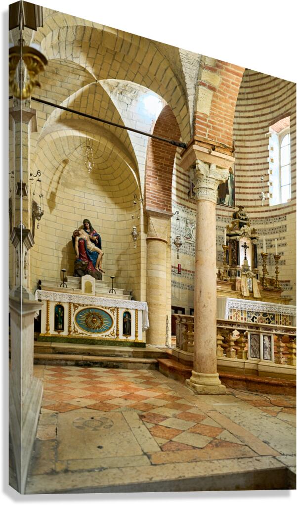 Verona Veneto Italy. San Lorenzo Basilica Canvas Print