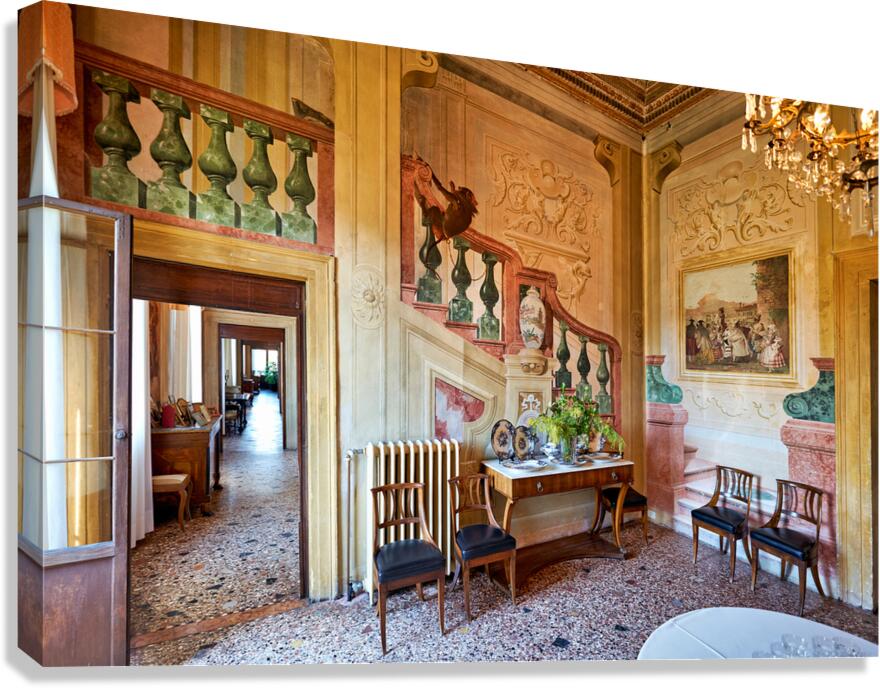 Vicenza Veneto Italy. The interiors of the Villa Valmarana ai Nani frescoed  by Giambattista and Giandomenico Tiepolo Canvas Print