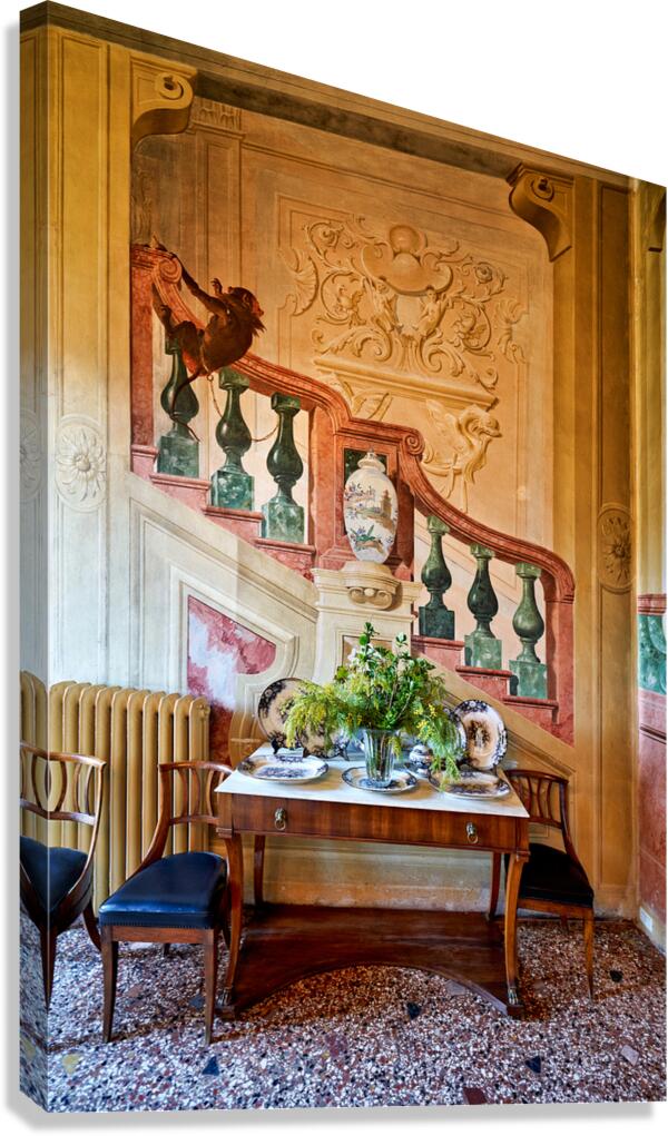 Vicenza Veneto Italy. The interiors of the Villa Valmarana ai Nani frescoed  by Giambattista and Giandomenico Tiepolo Canvas Print