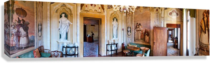 Vicenza Veneto Italy. The interiors of the Villa Valmarana ai Nani frescoed  by Giambattista and Giandomenico Tiepolo Canvas Print