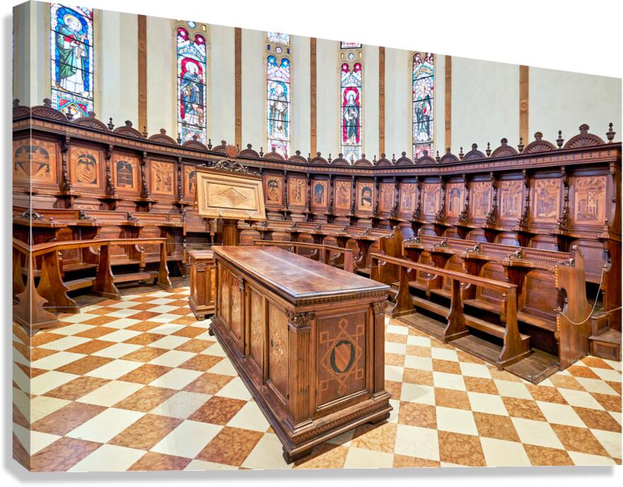 Vicenza Veneto Italy. Santa Corona is a Gothic-style Roman Catholic church Canvas Print