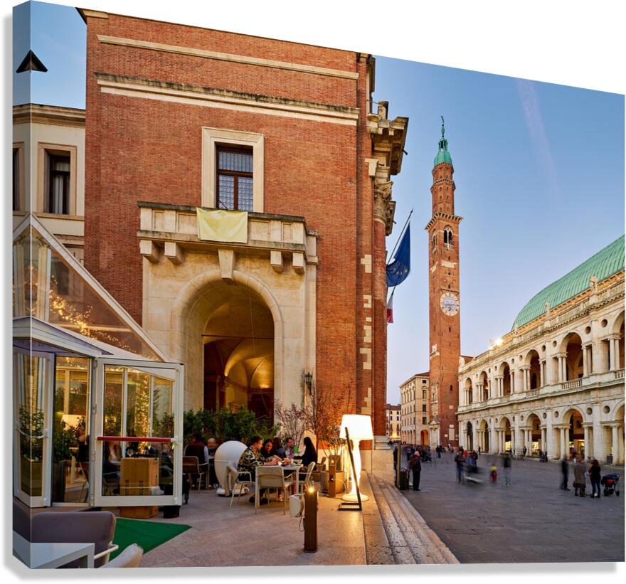 Vicenza Veneto Italy. The Basilica Palladiana is a Renaissance building in the central Piazza dei Signori in Vicenza Canvas Print