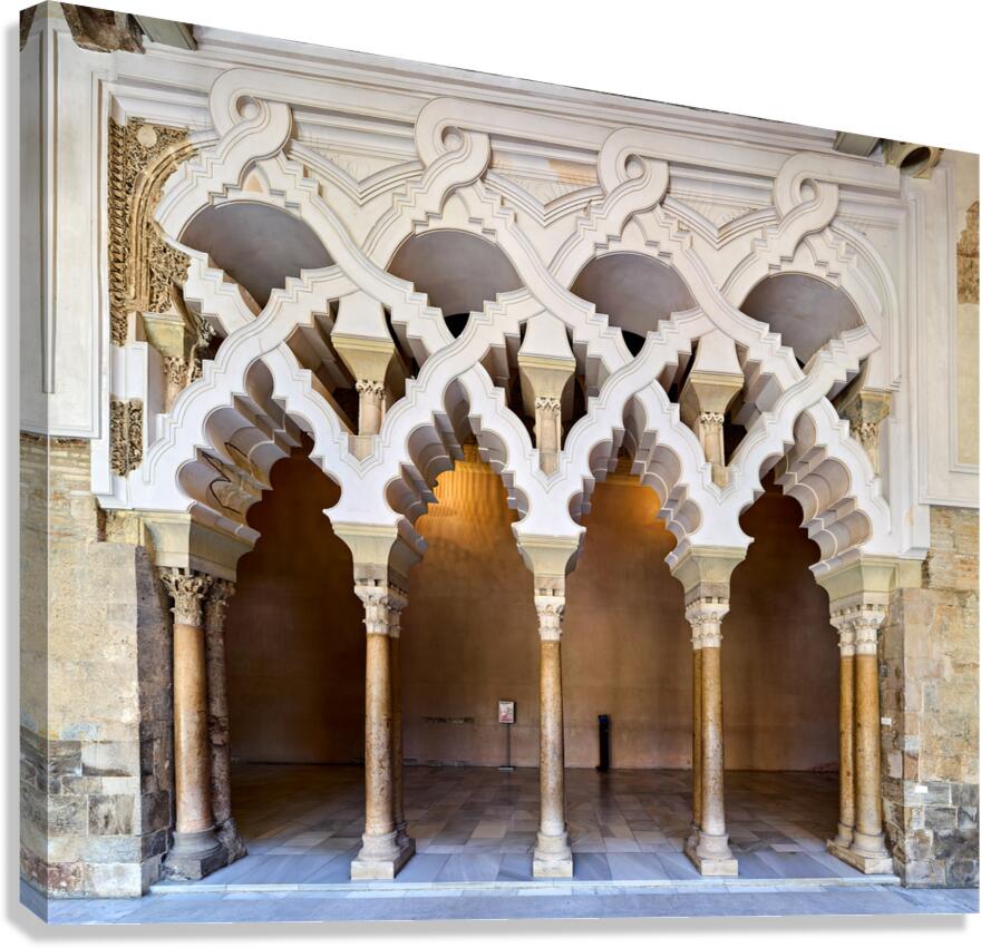 Zaragoza. Saragossa. Aragon. Spain. Aljafería Palace Canvas Print