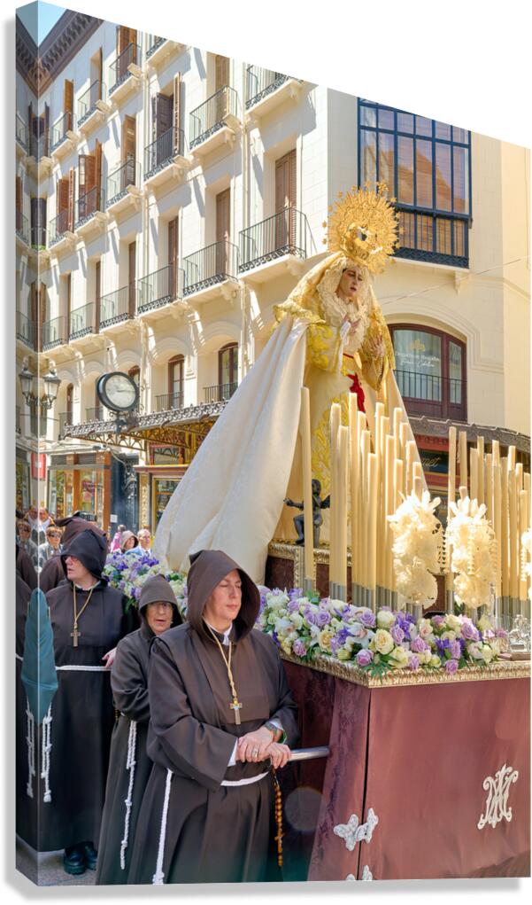 Zaragoza. Saragossa. Aragon. Spain.  Processions of the Easter Holy Week Canvas Print