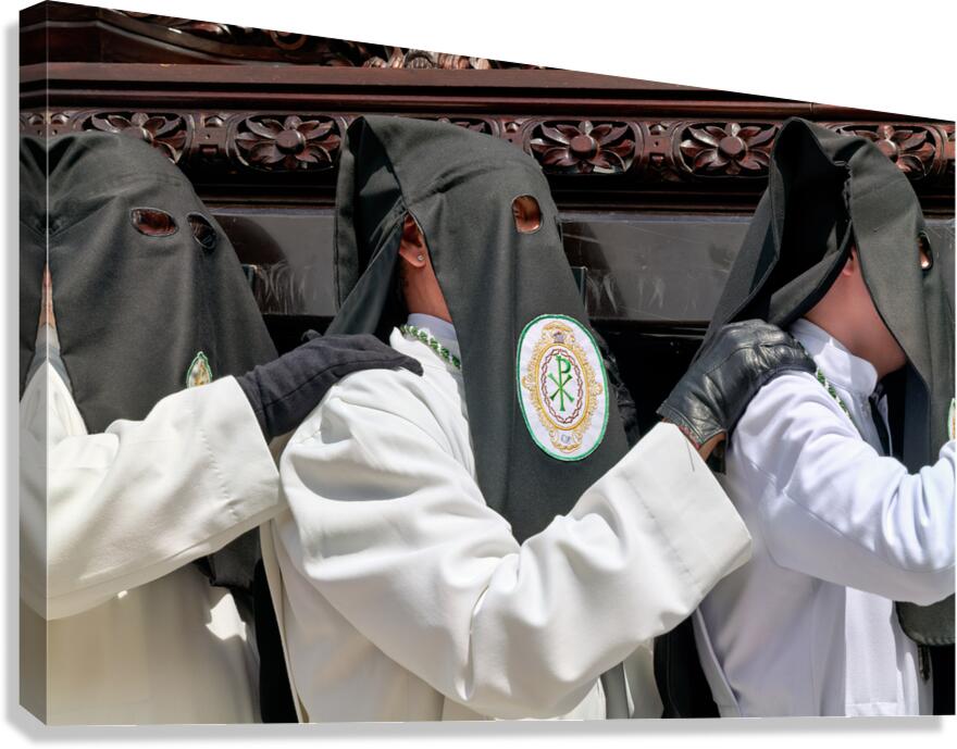 Zaragoza. Saragossa. Aragon. Spain.  Processions of the Easter Holy Week Canvas Print