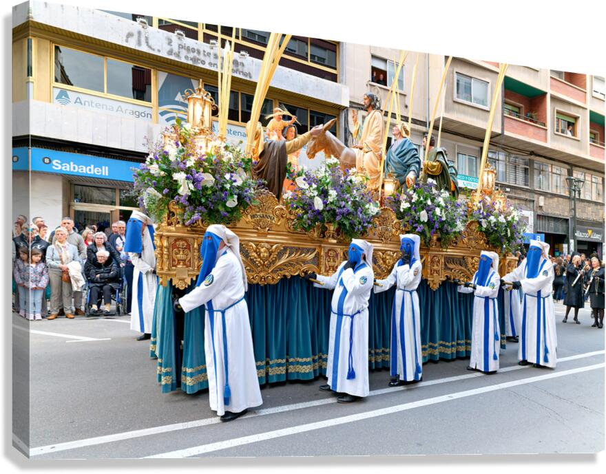 Zaragoza. Saragossa. Aragon. Spain.  Processions of the Easter Holy Week Canvas Print