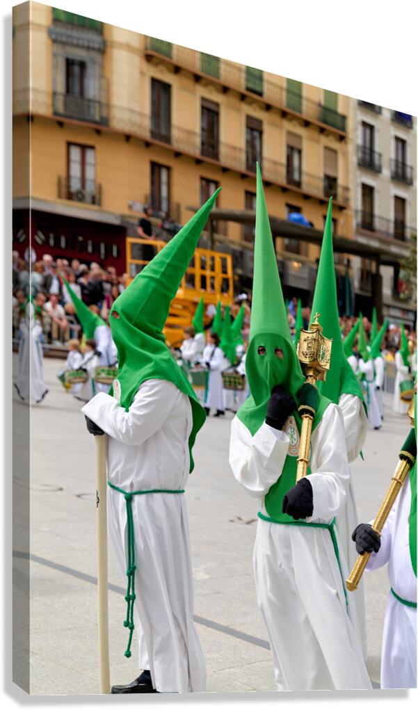 Zaragoza. Saragossa. Aragon. Spain.  Processions of the Easter Holy Week Canvas Print
