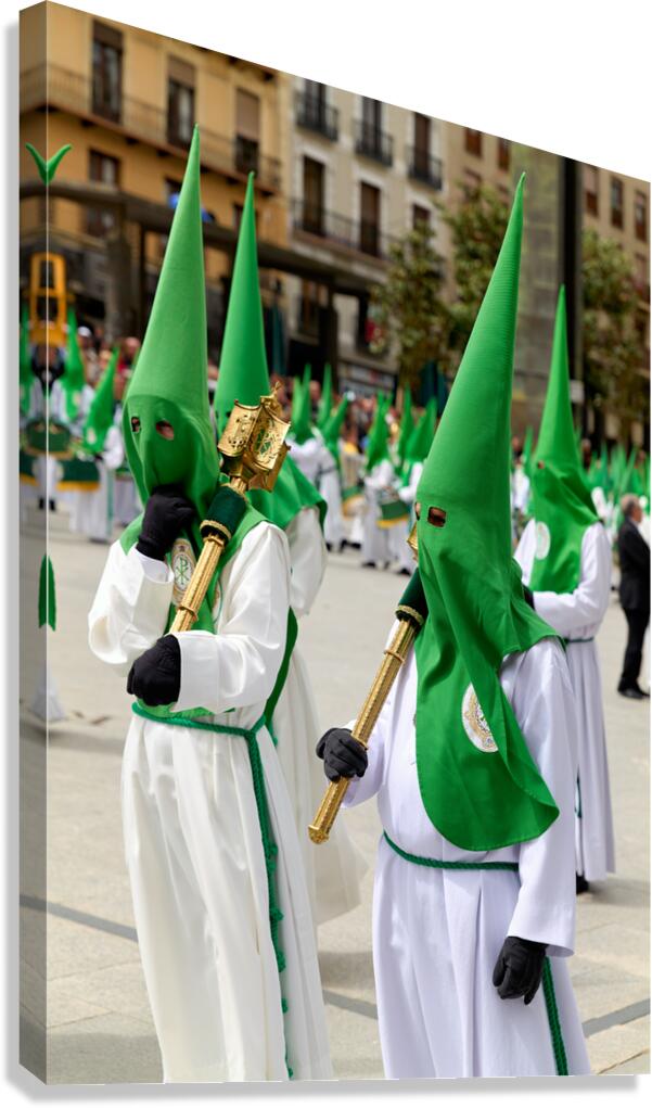 Zaragoza. Saragossa. Aragon. Spain.  Processions of the Easter Holy Week Canvas Print