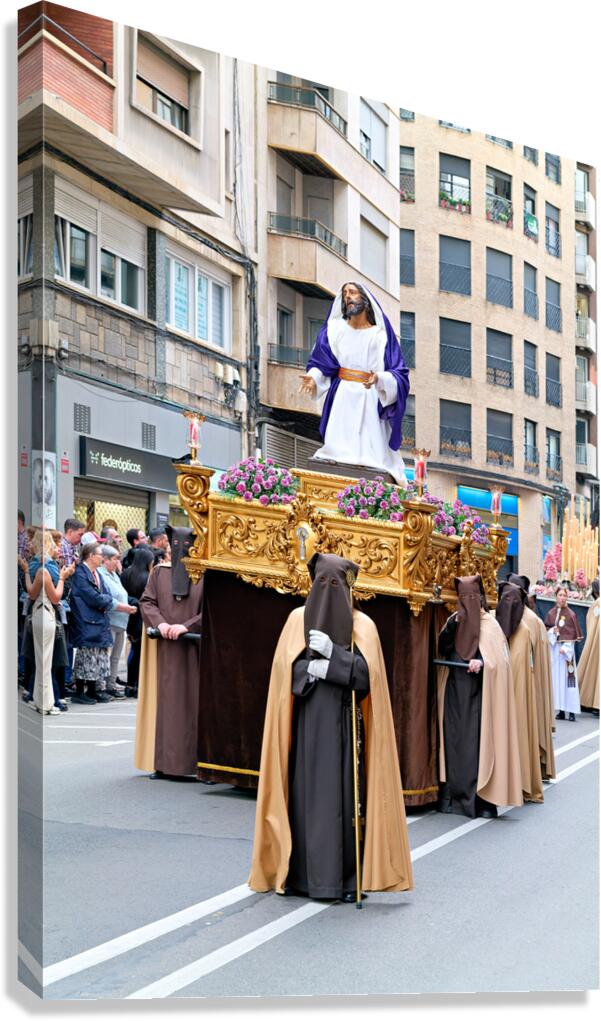 Zaragoza. Saragossa. Aragon. Spain.  Processions of the Easter Holy Week Canvas Print