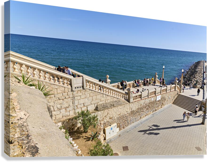 Sitges Catalunya Spain. The stairs to the Cathedral Canvas Print