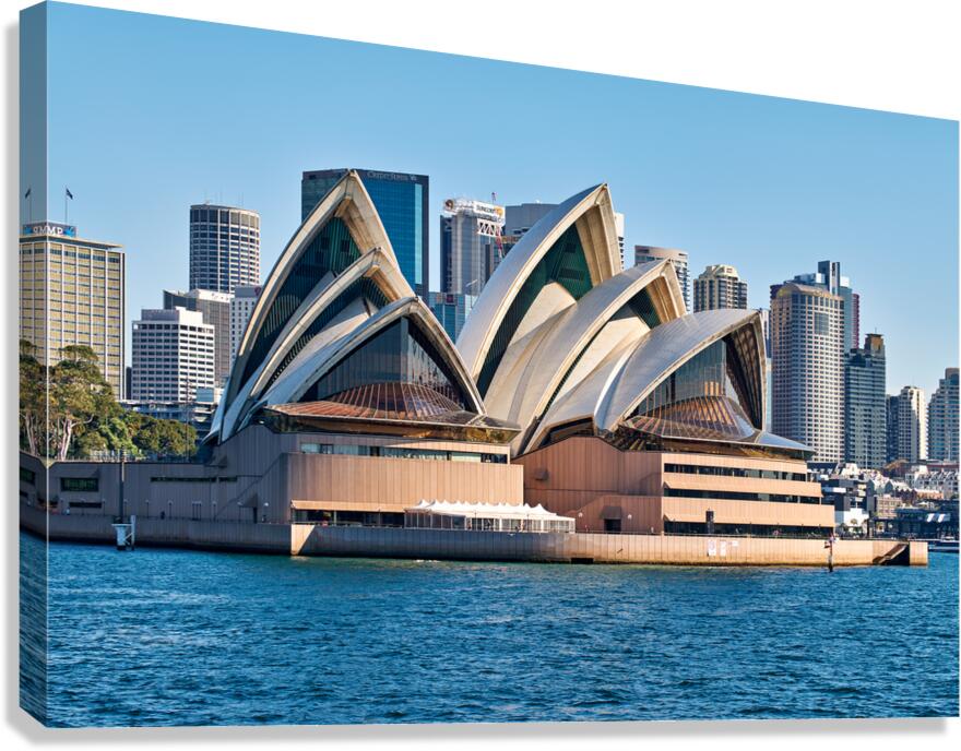 Sydney Opera House and city skyline on a clear day. Canvas Print