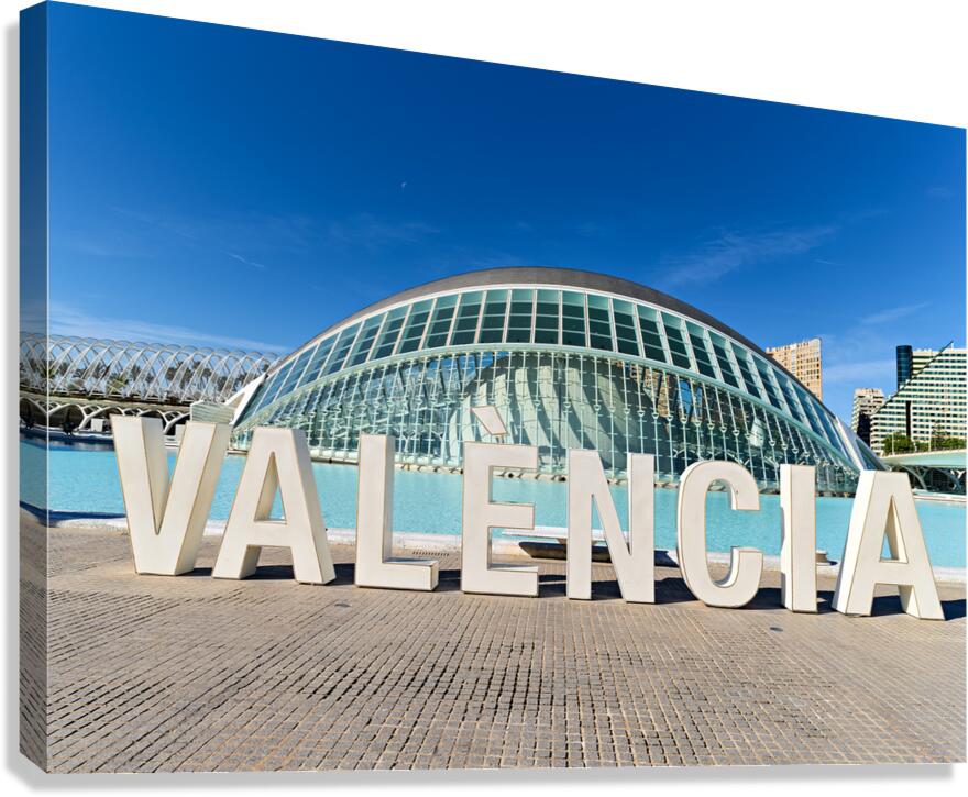 Visit Valencias City of Arts and Sciences near the Hemisfèric Canvas Print