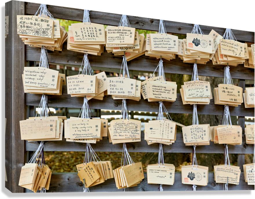 Wishes and invocations at Meiji Jingu Shrine in Tokyo Canvas Print