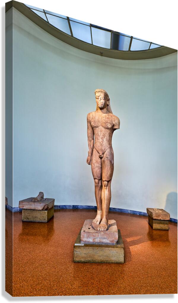Statue of youth in National Archaeological Museum of Athens Gree Canvas Print