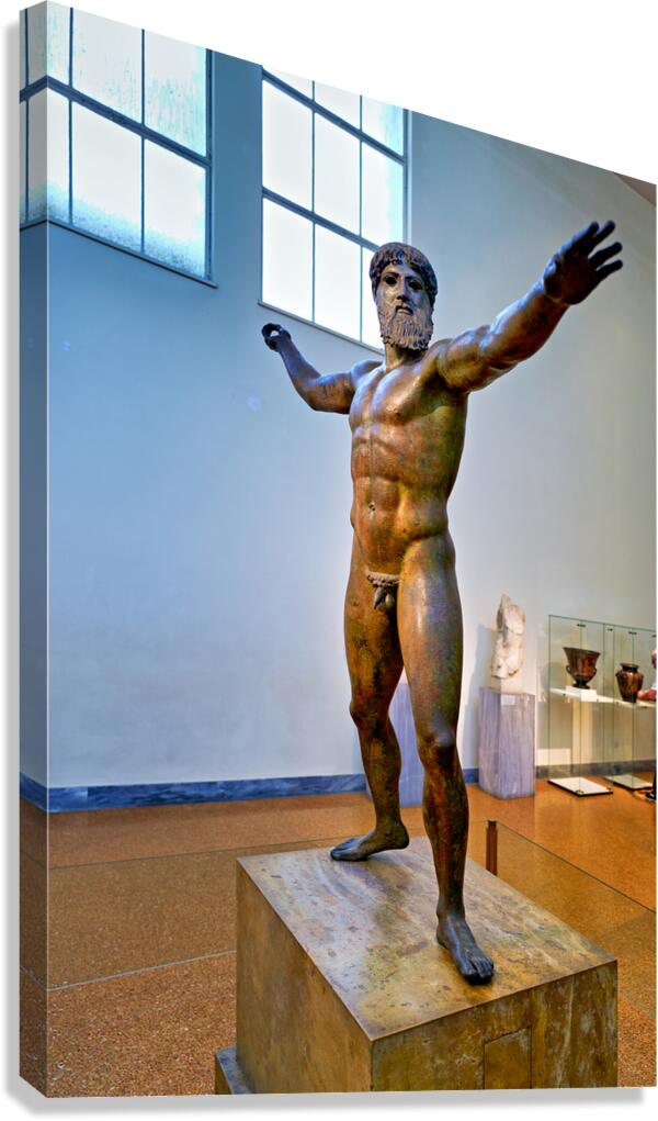 Greek statue in National Archaeological Museum in Athens Canvas Print